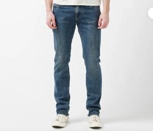 Buffalo David Bitton Men's 38X32 Jeans Slim Ash Whiskered & Sanded Denim NEW